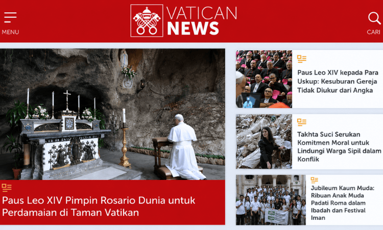 Terbit Online Edisi Perdana Vatican News Bahasa Indonesia Bertepatan dengan Hari Lahir Pancasila
